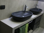Ovale Basalto Nero - 35cm x 70CM x 15cm height