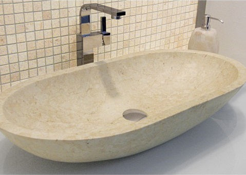 Lavabo Ovale Beige - 35cm x 70CM x 15cm height