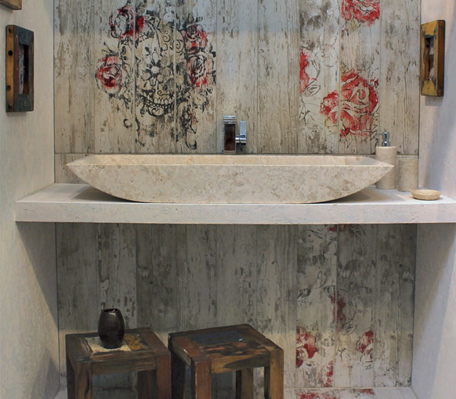 Lavabo Arco Beige - 40cm x 100CM x 30cm height